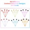 24Pack Movie Night Party Supplies Movie Night Drinking Straws Projector Popcorn Trophy Drinking Straws Plastic Straws Red Carpet Party Decorations for Movie Night Party Favors view 3