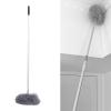 140cm Extra Long Round Duster,360 Degree Rotation Multifunctional Washable Ceiling Fan Duster Dust Removal Tool for High Ceilings Furniture (Gray) view 3