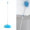 140cm Extra Long Round Duster,360 Degree Rotation Multifunctional Washable Ceiling Fan Duster Dust Removal Tool for High Ceilings Furniture (Blue) view 2