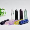 Natural Crystal Column Hexagonal Single-Pointed Crystal Column Standard Model Various Materials semi-Precious Crystal ornaments-K5-Brazilian Amethyst 6-7cm view 3
