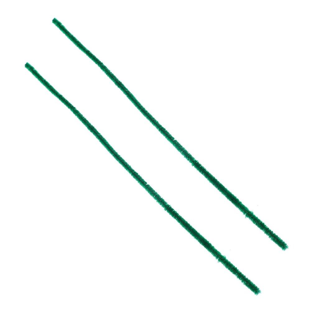 Homoyoyo 200pcs Chenille Stems for DIY Crafts - Fluffy Green Pipe Cleaners for Creative Projects and