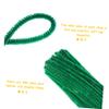 Homoyoyo 200pcs Chenille Stems for DIY Crafts - Fluffy Green Pipe Cleaners for Creative Projects and view 2