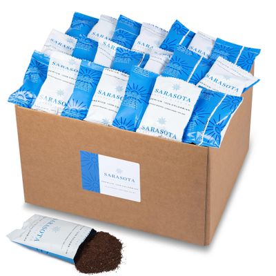 Colombian Coffee Packets Medium Roast Ground, 2oz Bulk Portion Packs for 12-Cup Drip Maker, Pre-Measured Fractional Bags, 100 Count