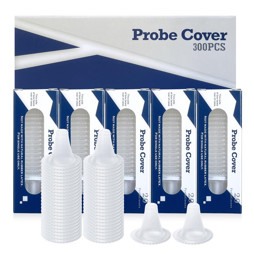 300X Ear Thermometer Probe Covers, for All Braun Thermometer Ear Covers, Lens Filters, Refill Caps,Disposable Ear Thermometer Covers (300)