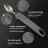 5pcs Stainless Steel Adaptive Utensils for Elderly, Anti Shake Weighted Utensils Adaptive Utensils Set Adaptive Equipment Fork and Spoon Set for Elderly Use (Grey) view 2