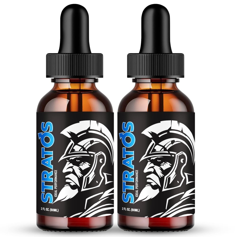 Stratos Drops, Official Stratos Liquid Drops Male Enhancement Supplement - Maximum Strength Support Performance, Endurance and Overall Health, Stratos Drops Men Health Reviews (2 Pack)