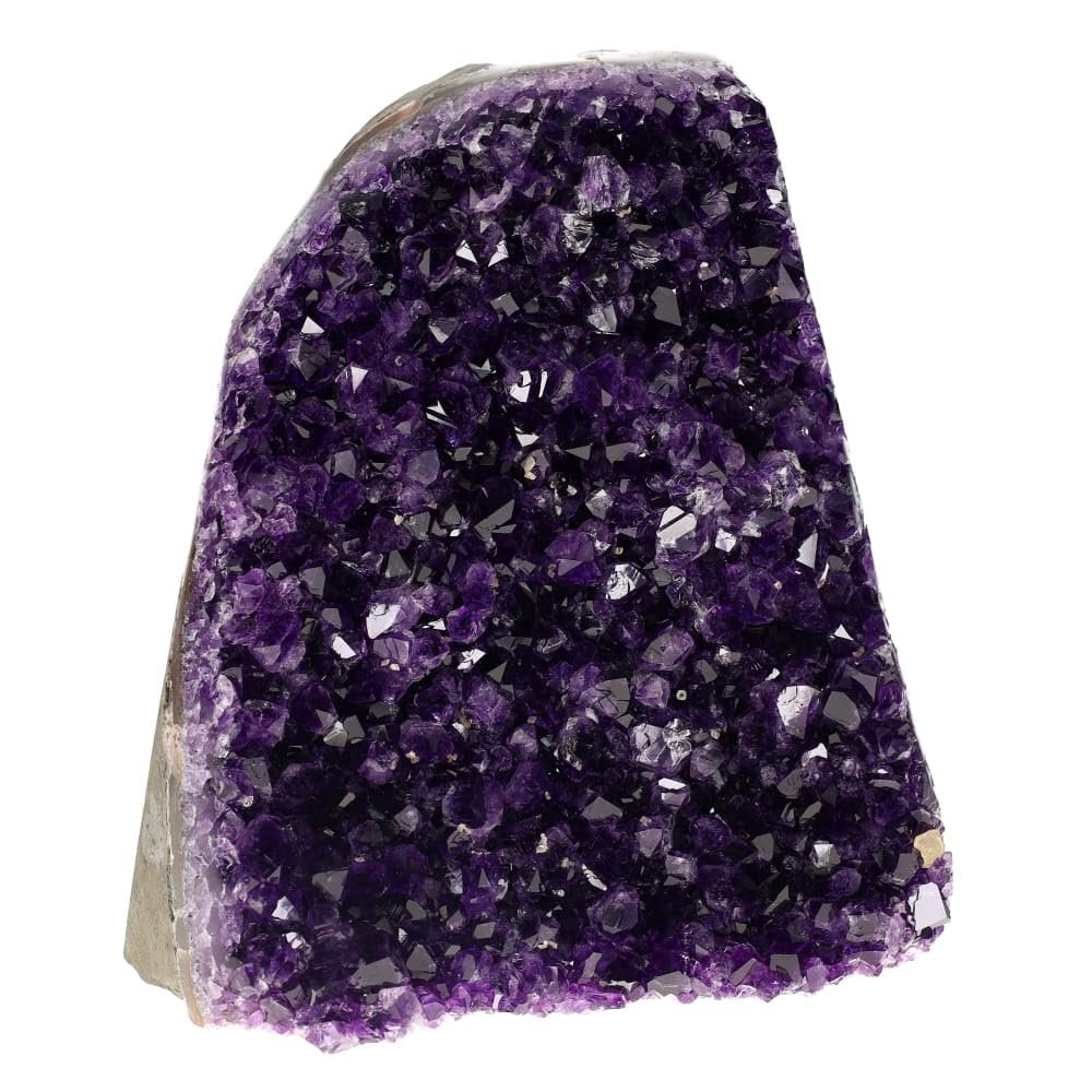 TRUENERGY Polished Quartz Crystal Cluster 6.0 To 7.0 lbs Raw Amethyst Stone Rounded Edge Grade A+ Dark Purple Geode for Home Decoration, Healing, and Positive Energy (6-7 lbs)