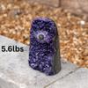 TRUENERGY Polished Quartz Crystal Cluster 6.0 To 7.0 lbs Raw Amethyst Stone Rounded Edge Grade A+ Dark Purple Geode for Home Decoration, Healing, and Positive Energy (6-7 lbs) view 2