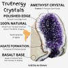 TRUENERGY Polished Quartz Crystal Cluster 6.0 To 7.0 lbs Raw Amethyst Stone Rounded Edge Grade A+ Dark Purple Geode for Home Decoration, Healing, and Positive Energy (6-7 lbs) view 3