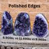 TRUENERGY Polished Quartz Crystal Cluster 6.0 To 7.0 lbs Raw Amethyst Stone Rounded Edge Grade A+ Dark Purple Geode for Home Decoration, Healing, and Positive Energy (6-7 lbs) view 4