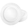 EcoQuality 9 inch Pearl White Plastic Round Dinner Plate Pebble Design Elegant Disposable Tableware for Weddings Parties and Events Durable Stylish and Reusable Design Catering Buffets (100) view 1