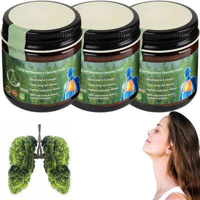 Anshka Mullein Clear Lung Repair Cream, Chest Rub for Lung Health & Respiratory Support, Unisex, 3 Pack
