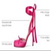Vertundy Women's Ballet Heels Satin Ballerina Lace Up Stiletto High Heels view 3