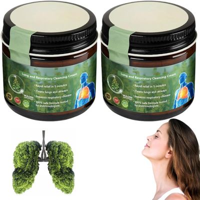 Mullein Clear Lung Repair Cream, Lung and Respiratory Cleansing Cream,Clear Lungs Extra Strength,Clear Lung Cream for Improve Lung Health,Mullein Lung Cream for Lungs and Mucus Relief Support (2)