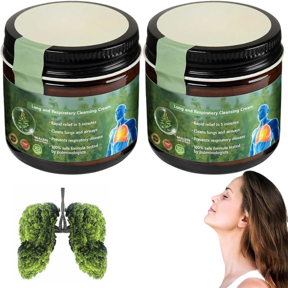 Mullein Clear Lung Repair Cream, Lung and Respiratory Cleansing Cream,Clear Lungs Extra Strength,Clear Lung Cream for Improve Lung Health,Mullein Lung Cream for Lungs and Mucus Relief Support (2)