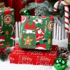 MAYPLUSS Christmas Nutcracker Wrapping Paper Roll - 17 Inch X 33 Feet - Metallic Gift Wrapping Paper Christmas Tree Holly Santa Claus Candy Cane Reversible Snowflakes for Holiday Party New Year Kids view 3