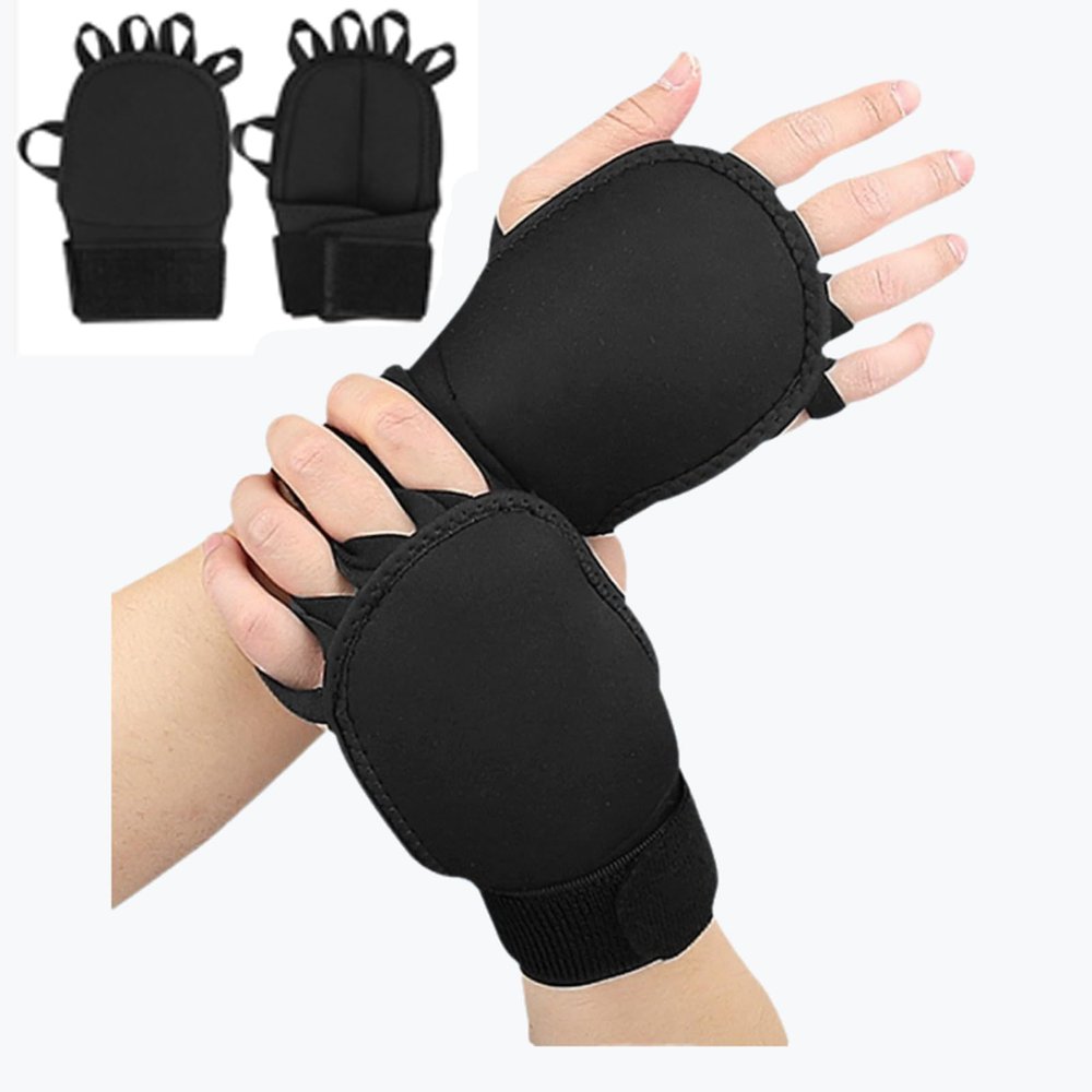 Weighted Gloves for Tremors Adjustable Hand Stability Aid Parkinson's Patient Grip Strength Trainer Tremors Provide Helps with Maximum Finger Weight Strenthening Motor Skills Tool(Black) (1 Pair)
