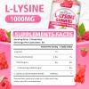 softbear L-Lysine Gummies for Adults & Kids, L Lysine 1000mg Chewable Lysine Supplement for Lips & Oral Health, Immune & Collagen Support, Vegan, Non GMO, Gluten-Free, Raspberry Flavor 60 Count view 2
