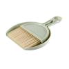 JTLB Mini Broom Dustpan Set Smile Face Plastic Handheld Efficient Cleaning Portable Tiny Brush Dustpan for Tabletop Office (Green) view 1