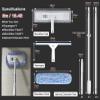 Extra Long Window Cleaning Pole, 16 20 25 Feet 30 35 40 FT Window Washing Kit for Malls/Apartment, Glass Cleaner Tool for Tiles/Shower Glass Doors(Length 5m/16.4ft) view 2