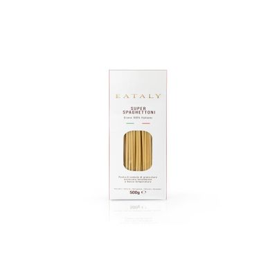 Eataly Italian Super Spaghettoni Pasta Noodles - 500g (17 oz.) Box -Authentic Durum Semolina Wheat - Made in Italy- Dried Pasta for Gourmet Dining, 1 Pack