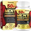Probiotics for Men, Potent 50+ Mens Probiotic, Complete Gut & Digestive Health, with 850 Billion CFU, 1900mg Prebiotic Fiber, Energize, Immune, Mens Probiotics for Gut Health Over 50-90 Capsule view 1