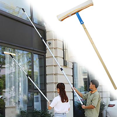 Multi-Purpose Window Squeegee Cleaner, Windows Clean Rods for Ceiling/Tall Skylights, Wall Cleaner Mops/Glass Cleaning Tool