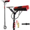 Water Supply Rod Kit, Glass Cleaning Tool, with Rubber Scraper Retractable Water Supply Rod for Cleaning Solar Panels and Window Glass, Overhead Cleaning,7.2M/24FT view 1