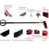 Water Supply Rod Kit, Glass Cleaning Tool, with Rubber Scraper Retractable Water Supply Rod for Cleaning Solar Panels and Window Glass, Overhead Cleaning,7.2M/24FT view 4