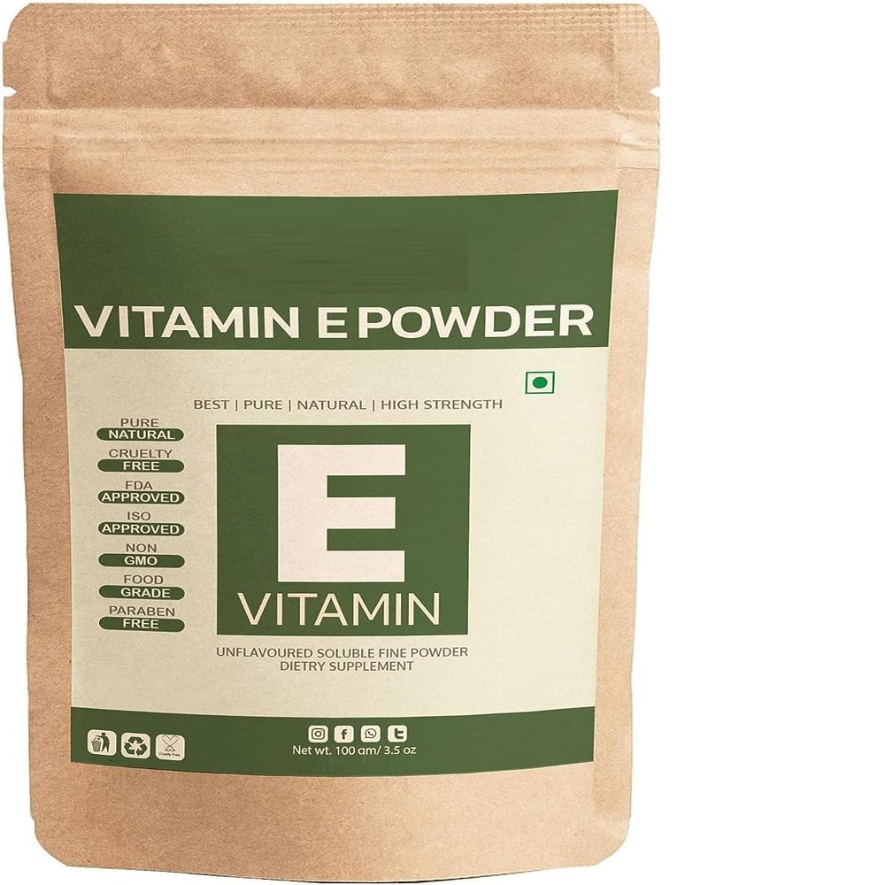 100% Pure Vitamin E Powder for Skin Hair 100 GMS