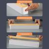 loyliawa Plastic Wrap Cutter with Slide Cutter Slider Cutting Machine Plastic Wrap Dispenser with Slide Cutter Adjustable 2-in-1 Food Clings Wrap Film Roll Holder & Cutting Tool Yellow view 4