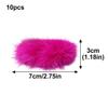 Gumney 10pcs Fluffy Mini Craft Bows Faux Mink Fur Tiny Bow for DIY Hair Accessory, Treat Bows, Sewing Scrapbooking, Party Decorations, 3x7cm, Rose Red view 2