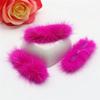 Gumney 10pcs Fluffy Mini Craft Bows Faux Mink Fur Tiny Bow for DIY Hair Accessory, Treat Bows, Sewing Scrapbooking, Party Decorations, 3x7cm, Rose Red view 3