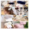 Gumney 10pcs Fluffy Mini Craft Bows Faux Mink Fur Tiny Bow for DIY Hair Accessory, Treat Bows, Sewing Scrapbooking, Party Decorations, 3x7cm, Rose Red view 4