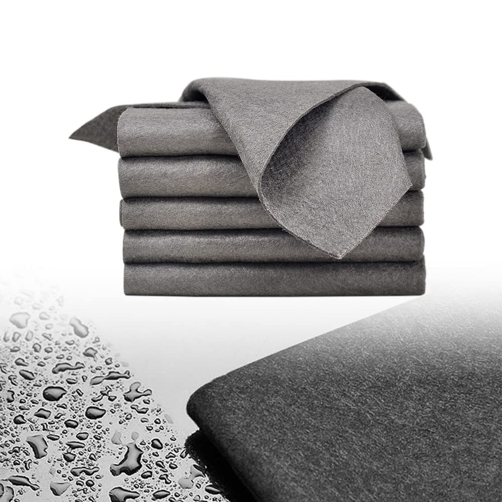 AIIONP 5 PCS Thickened Magic Cleaning Cloth, Microfiber Streak Free Cleaning Cloths, Streak Free Magic Cleaning Wipes,Reuseable Magic Microfiber Cleaning Cloths for Windows Glass Car