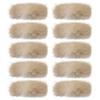 Gumney 10pcs Fluffy Mini Craft Bows Faux Mink Fur Tiny Bow for DIY Hair Accessory, Treat Bows, Sewing Scrapbooking, Party Decorations, 3x7cm, Light Brown view 1