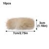 Gumney 10pcs Fluffy Mini Craft Bows Faux Mink Fur Tiny Bow for DIY Hair Accessory, Treat Bows, Sewing Scrapbooking, Party Decorations, 3x7cm, Light Brown view 2