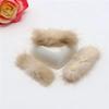 Gumney 10pcs Fluffy Mini Craft Bows Faux Mink Fur Tiny Bow for DIY Hair Accessory, Treat Bows, Sewing Scrapbooking, Party Decorations, 3x7cm, Light Brown view 3
