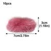 Gumney 10pcs Fluffy Mini Craft Bows Faux Mink Fur Tiny Bow for DIY Hair Accessory, Treat Bows, Sewing Scrapbooking, Party Decorations, 3x7cm, Bean Paste view 2