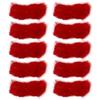 Gumney 10pcs Fluffy Mini Craft Bows Faux Mink Fur Tiny Bow for DIY Hair Accessory, Treat Bows, Sewing Scrapbooking, Party Decorations, 3x7cm, Red view 1