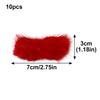 Gumney 10pcs Fluffy Mini Craft Bows Faux Mink Fur Tiny Bow for DIY Hair Accessory, Treat Bows, Sewing Scrapbooking, Party Decorations, 3x7cm, Red view 2