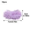 Gumney 10pcs Fluffy Mini Craft Bows Faux Mink Fur Tiny Bow for DIY Hair Accessory, Treat Bows, Sewing Scrapbooking, Party Decorations, 3x7cm, Light Purple view 2
