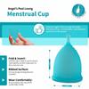 Angel's Peel Lounge Menstrual Cup for Women - 100% Medical-Grade Leak-Free Soft & Flexible Silicone Cup - 12 Hour Leak Protection Eco-Friendly & Reusable Period Cups for Women - Blue - Large view 2