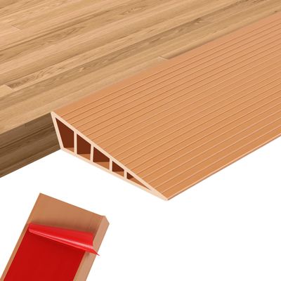 EaseThrift 1" Rise Threshold Ramps for Doorways 40'' L Floor Transition Strip Self-Adhesive Wheelchairs Ramps, Edge Door Threshold Reducer Transition Strips for Home Steps (Brown)