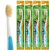 MOUTHWATCHERS Soft Childrens Flossing Manual Toothbrush, Value Pack of 4, Blue, Toothbrushes for Kids & Teens, Ultra Clean, by Dr. Plotka's view 1