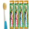 MOUTHWATCHERS Soft Childrens Flossing Manual Toothbrush, Value Pack of 4, Pink and Blue, Toothbrushes for Kids & Teens, Ultra Clean, by Dr. Plotka's view 1