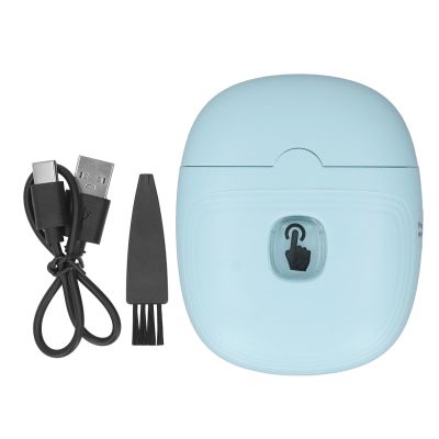 Electric Automatic Nail Clipper Rechargeable Nail Grinder with Smart Chip Splash Proof Anti Pinch Design for Baby Adult Nail Care (Blue)