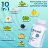 10-in-1 Cortisol Supplements with Magnesium, Ashwagandha, Chamomile, L-Theanine, St. John's Wort, Rhodiola, 60 Capsules, Cortisol Supplements For Women -& Men, Cortisol Reducer, High cortisol view 2