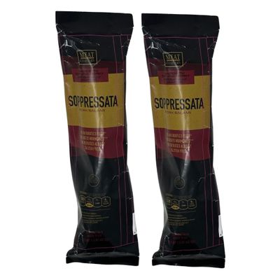MeatCrafters Soppressata Salami, Dry Cured, No Added Nitrites or Nitrates, Antibiotic Free, All Natural Meat, 5oz (2-Pack)