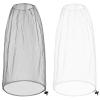 2 Pack Ultra Large Mosquito Net 42x25 Inches Mosquito Head Net Oversized Insect Netting Bug Fits Most Hats for Gardening Hiking Fishing Traveling(Gray+White) view 1